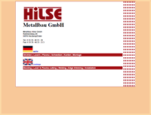 Tablet Screenshot of metallbau-hilse.de